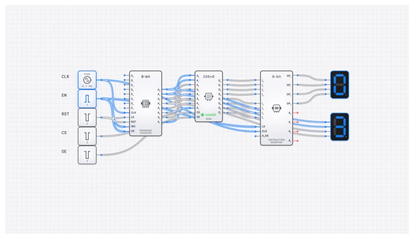 Instruction Register circuit demo