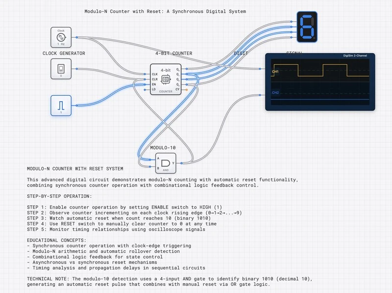 Modulo-N Counter Template Circuit