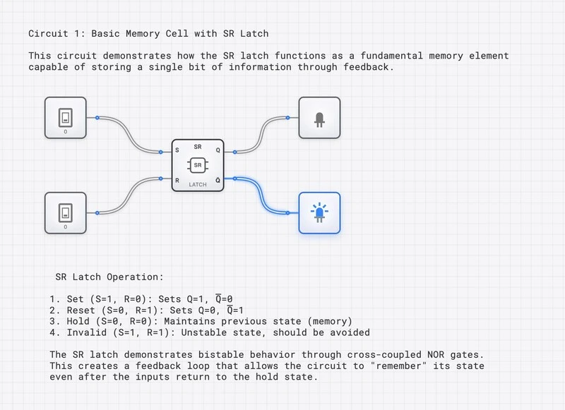 SR Latch Demonstration Circuit
